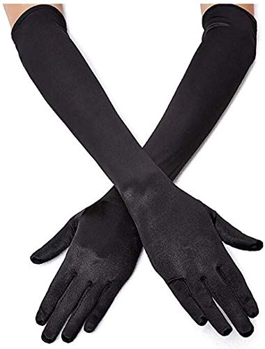 Msrlassn Damen Lange Raso Handschuhe Satin Classic...