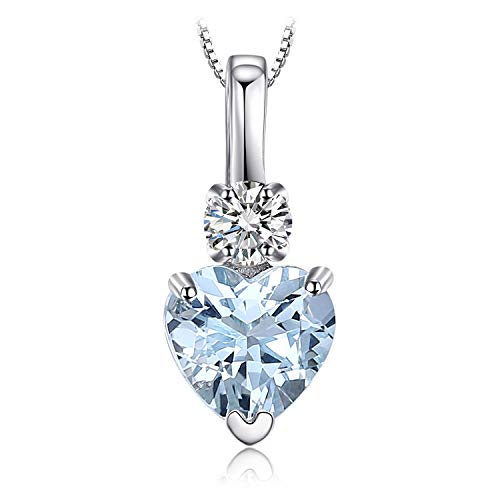 JewelryPalace Herz Liebe 0.8ct Echt Blau Aquamarin...