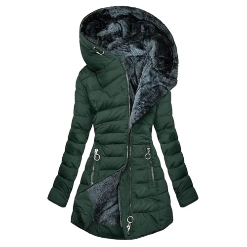 EMATOP Steppjacke Damen Warmer Lang Winterjacke...