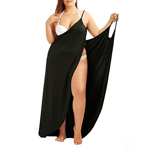 JOYORUN Damen V-Ausschnitt Lang Kleid...