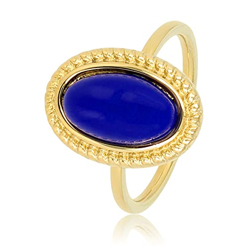 My Bendel - Vintage Ring Gold mit blauem Stein-...