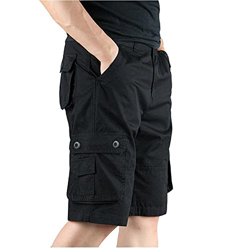 Herren Cargo Shorts Baumwolle Kurze Hose Casual...