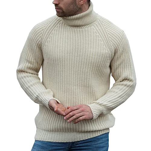 yiouyisheng Herren Rollkragenpullover Herbst und...