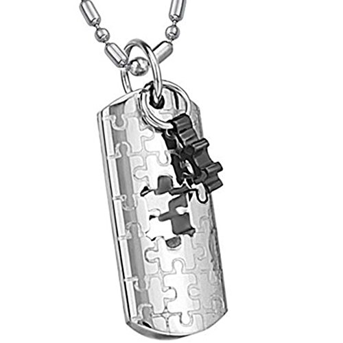 JewelryWe Schmuck Edelstahl Puzzle Herren...