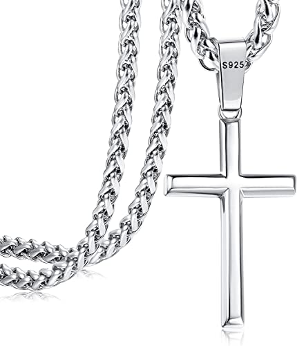 Adramata Kreuz Kette Herren Damen 925 Silber Kreuz...