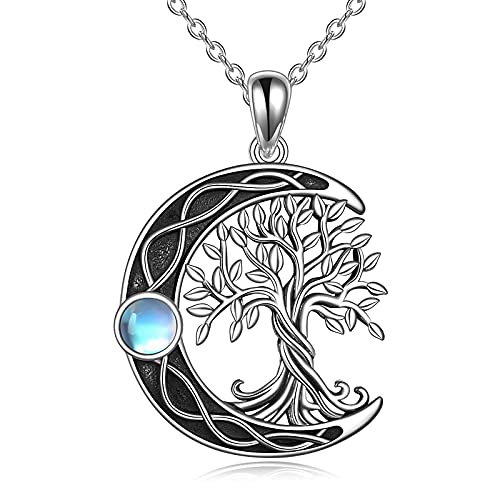 YAFEINI Baum des Lebens Halskette 925 Sterling...