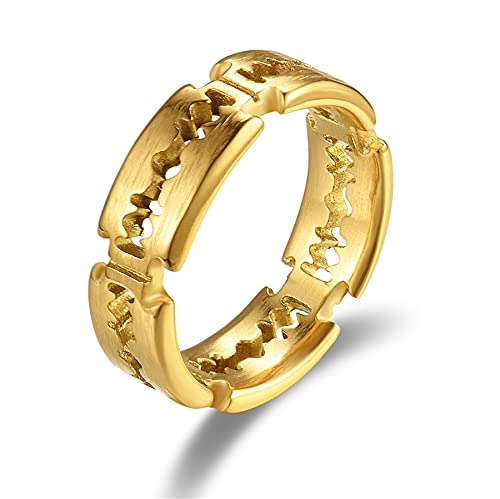 JewelryWe Schmuck Herren-Ring Edelstahl...