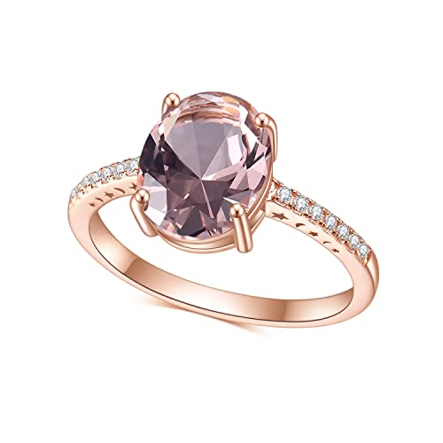Gem's Beauty 3,24 Karat Morganit-Ringe aus echtem...