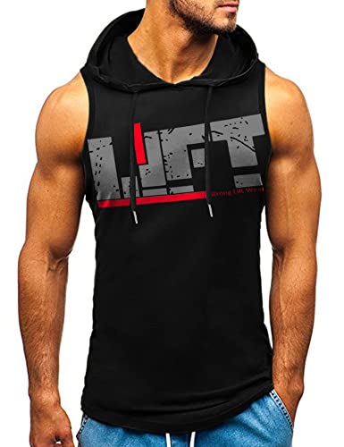 Tank top Herren Muskelshirt Ärmelloser Hoodie...