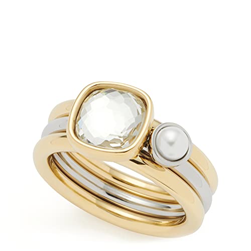 JEWELS BY LEONARDO Set/2 Ring 17 Bicolor Cuscino