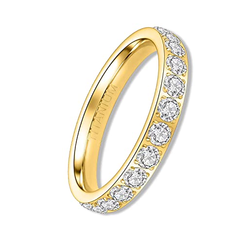 YEBOCIYO Eternity Ring Damen Ring Gold...