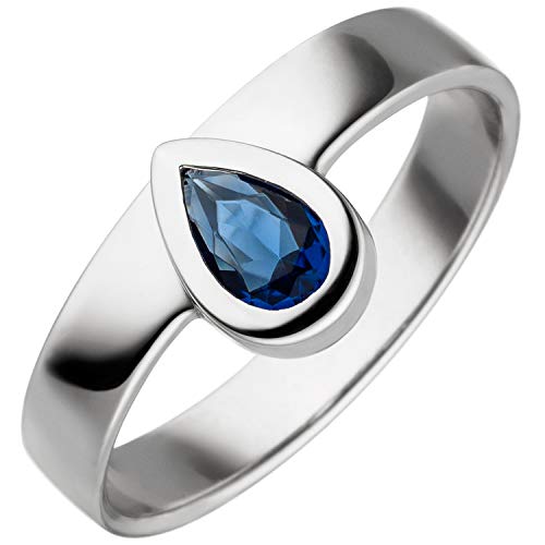 JOBO Damen-Ring aus 925 Silber mit blauem...