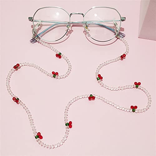 XOUVY Kristall-Kirsch-Brillenkette, süße...
