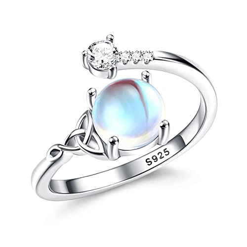 Milacolato 925 Silber Mondstein Ring Für Damen...