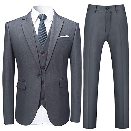 Allthemen Anzug Herren Anzug Slim Fit 3 Teilig...