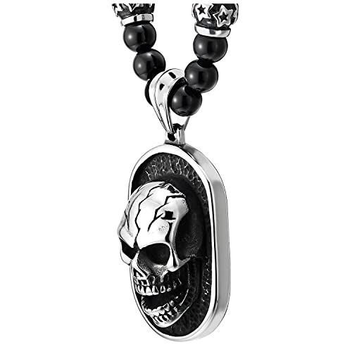 COOLSTEELANDBEYOND Gothic-Stil Herren Schwarze...