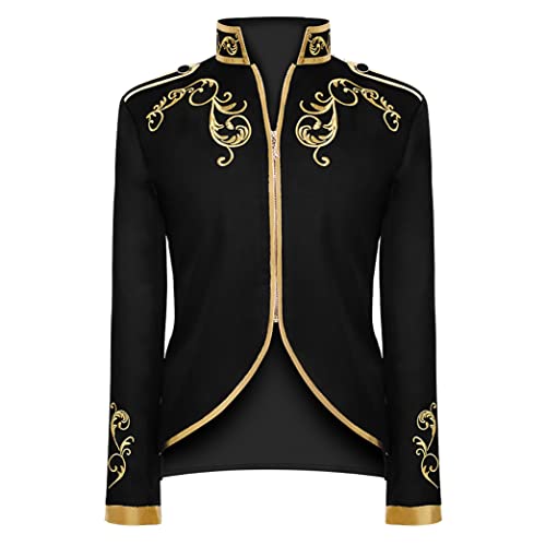 FYMNSI Herren Prinz Kost?m Blazer Gothic Steampunk...