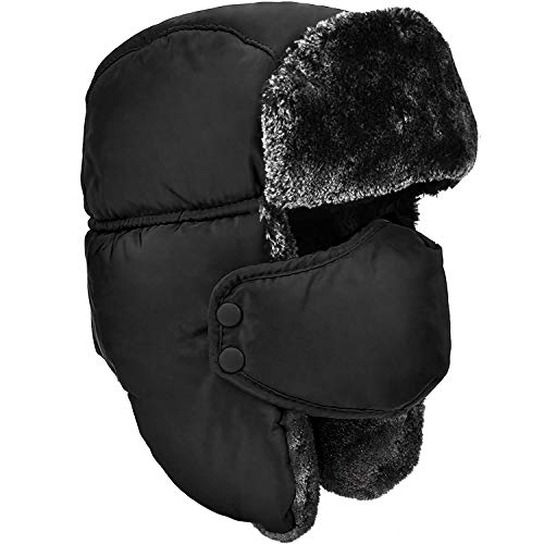 Unisex Winter Warm Hat with Ear Flaps, Trapper Hat...