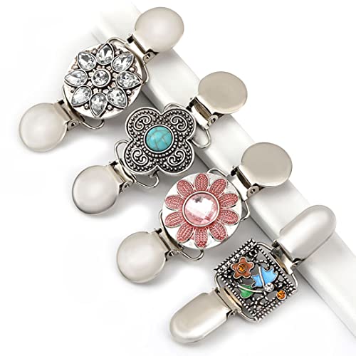 4 Stück Retro Cardigan Clips Vintage Metall...