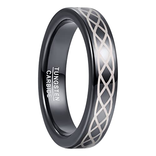 Corato 4mm Wolframcarbid Ring mit Keltischer...