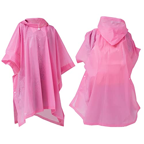 Fayemint 2 Stück Regenponcho, Regenponcho Rosa,...