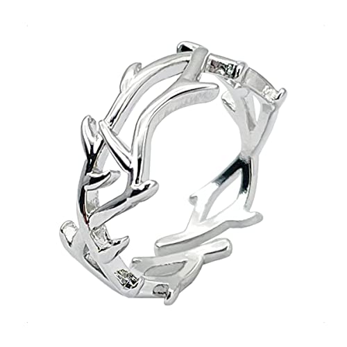 KONFEN Ring Verstellbar Silber Herren Damen,...