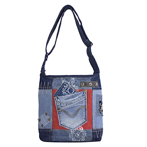 Sunsa Damen Tasche Umhängetasche, Canvas bag,...