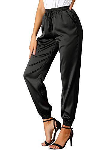Allegra K Damen Satin Elastische Taille mit...
