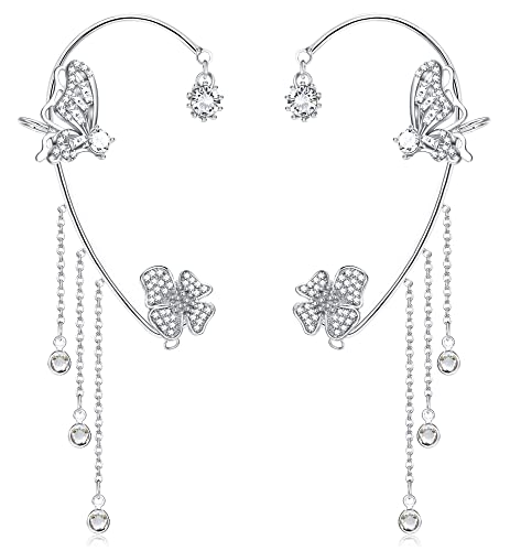JeweBella 2 Stück Ear Cuff für Damen Mädchen...