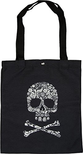 styleBREAKER Stofftasche mit Totenkopf Aufdruck,...