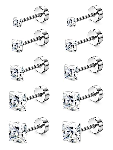 MILACOLATO Titan Ohrstecker für Damen Herren...