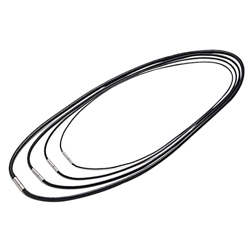 PLABBDPL 4st Kunstleder Halskette/Armband Schwarz...