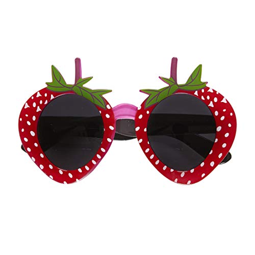 NET TOYS Retro Erdbeer-Brille | Rot-Grün |...