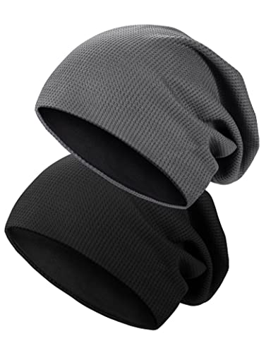 Kiiwah 2 Stücke Dünne Beanie Mütze für Herren...