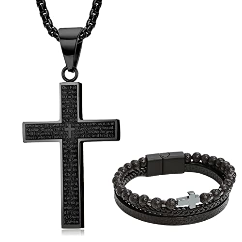 UYDF Kreuz Halskette für Herren, Kette Herren...