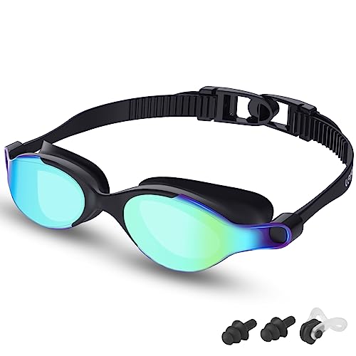 LEMEGO Verspiegelte Schwimmbrille Antibeschlag UV...