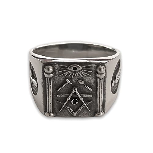 Neu Freimaurer Ring Sterling Silber 925 Schmuck...