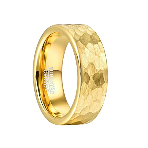 Vakki 8mm Herren Damen Wolfram Ring Plattierter...