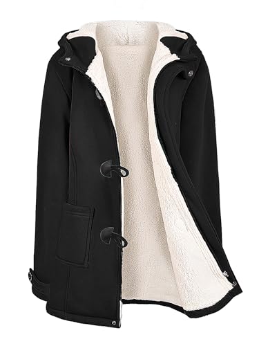 Vancavoo Fleecejacke Damen Lang Sweatjacke Lose...