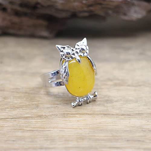 HGJH Natürlicher Topas-Ring Niedlicher...