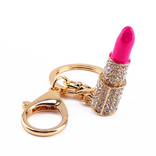 Kristall Lippenstift Makeup Keyring Strass...