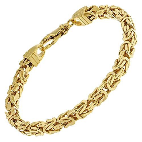 trendor Armband Königskette Gold auf Silber 925...