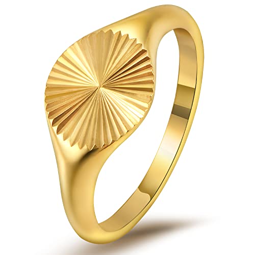 YeGieonr Gold Ring für Damen, 18K Vergoldung...