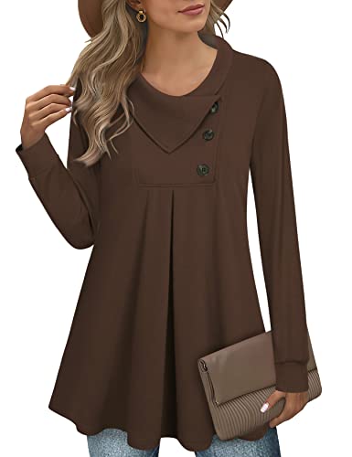 Vafoly Pullover Damen Tunika Langarm Elegant...