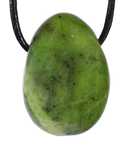 Nephrit Jade Tropfenanhänger | Gebohrter...