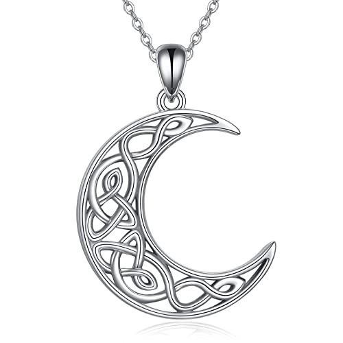 Keltischer Knoten Halskette, 925 Sterling Silber...