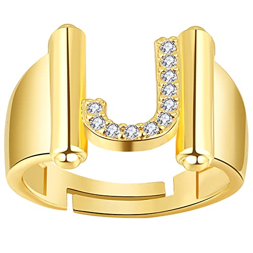 JewelryWe Schmuck Damen-Ring Buchstabe Ring...