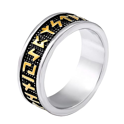 VELESAY Viking Ringe Herren Damen Edelstahl...