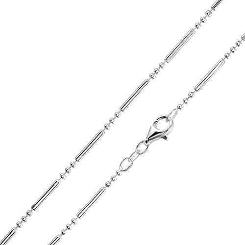 MATERIA 925 Silber Kugelkette lang 6,2g - 2mm...