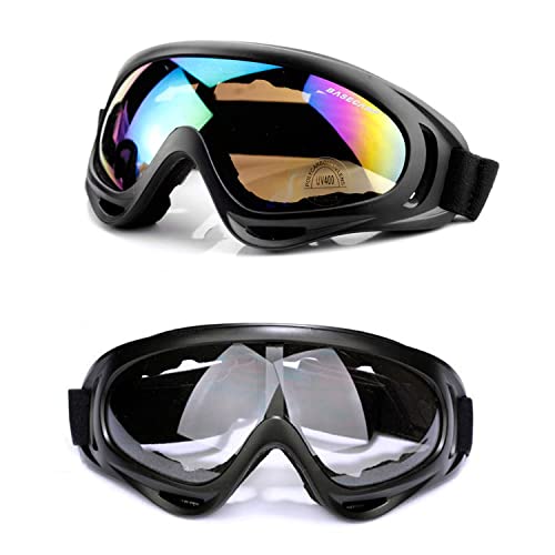KUYT 2 Stück Ski Snowboard Brille, UV-Schutz...